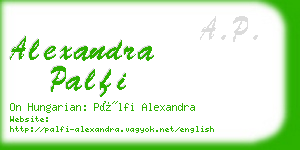 alexandra palfi business card